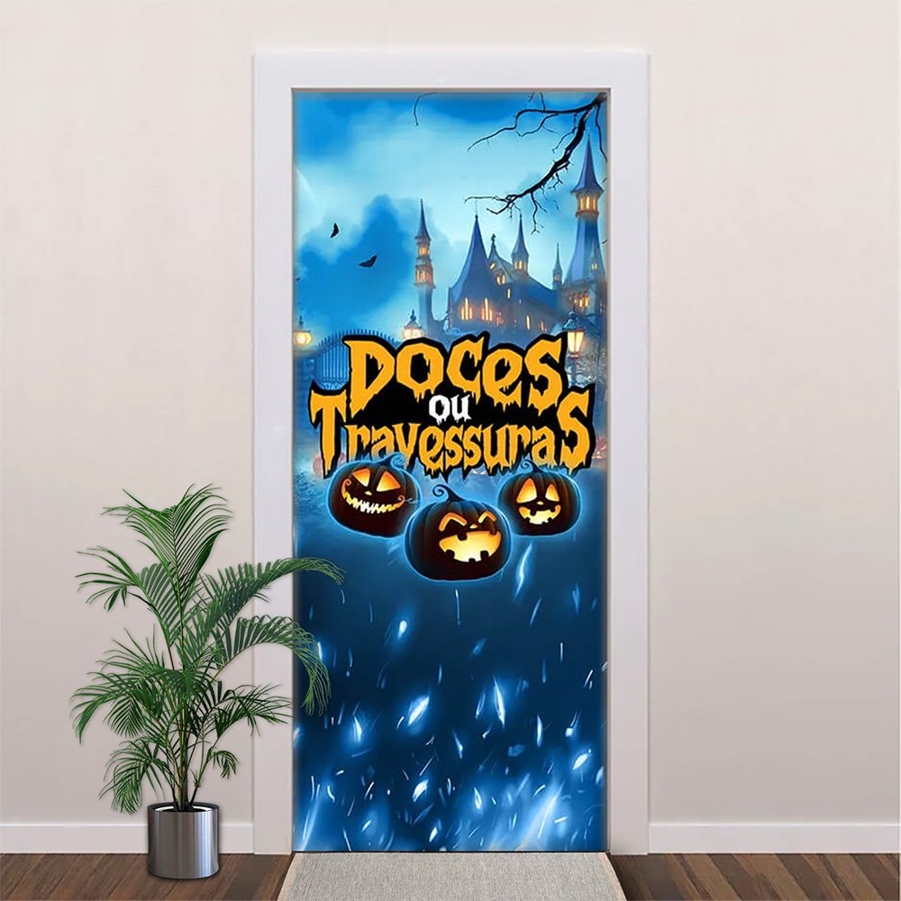 Capa de Porta Halloween - Doces ou Travessuras